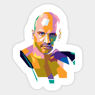 Bas Rutten Popart Uncurve Sticker